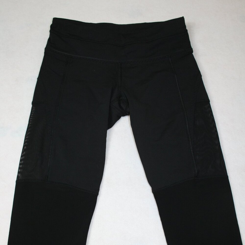 Lululemon Cropped Athletic Pants Leggings Mesh Size 4